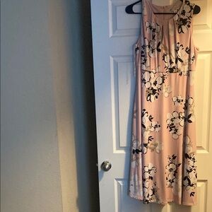 Floral Pink Sleeveless Dress